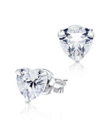 Pretty Heart CZ Silver Stud Earring STS-2646